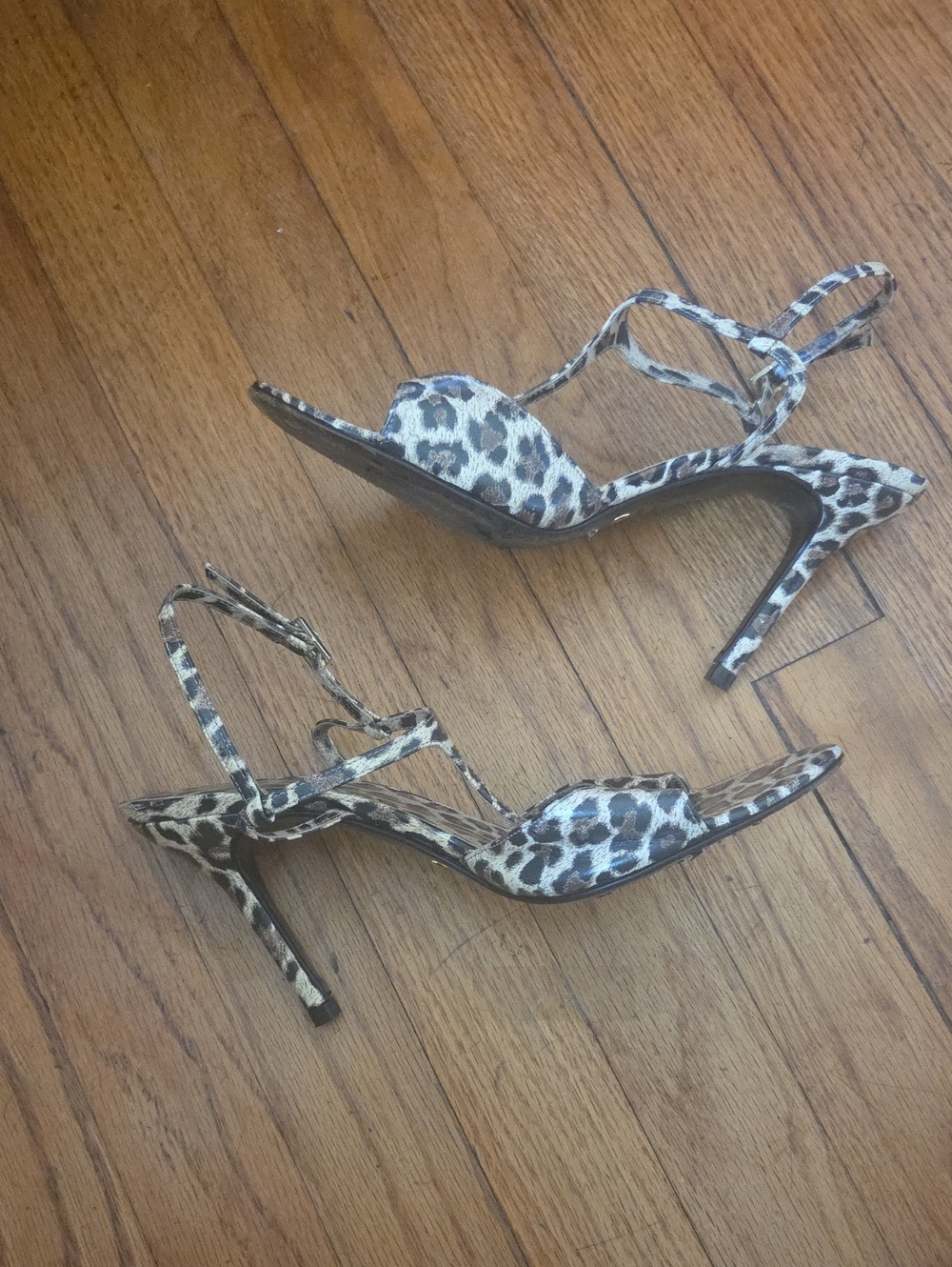 Dolce & Gabbana Leopard Print Slingback Heels - Black, Brown, Cream